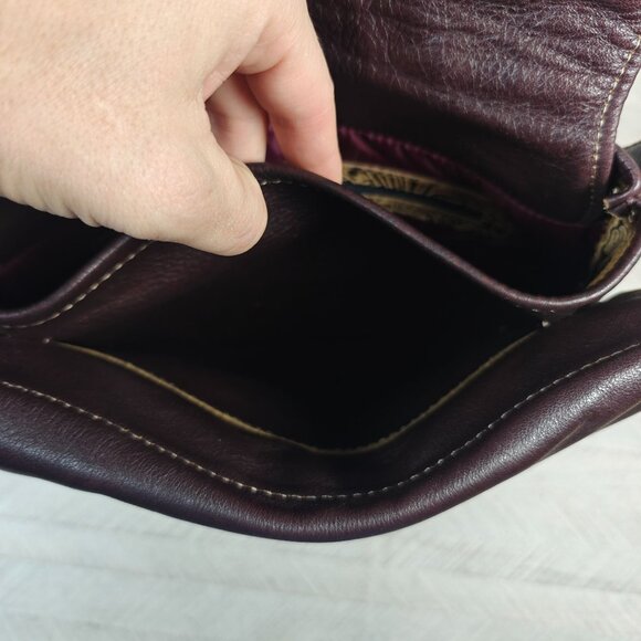 Vintage Elie Handbags Genuine Leather Brown Crossbody Bag USA Made - Picture 7 of 12